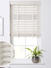 Malvern Cream 50mm Slat Venetian Blinds - Image 1 of 4