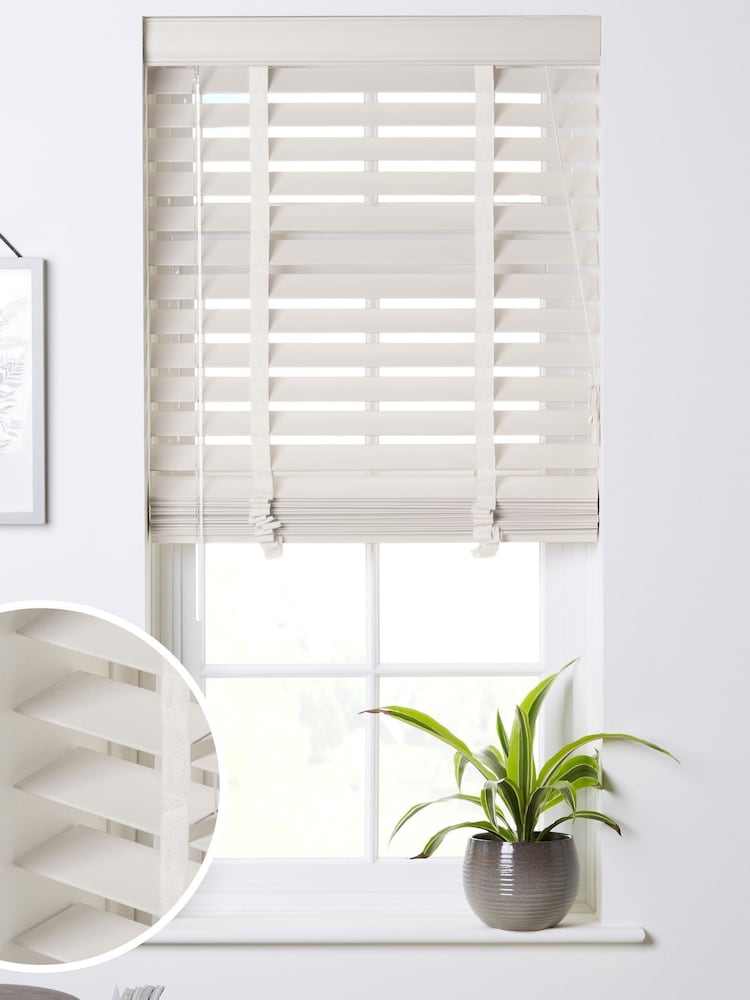 Malvern Cream 50mm Slat Venetian Blinds - Image 1 of 4