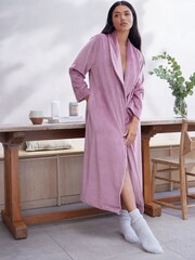 Pink Supersoft Ribbed Dressing Gown - Image 2 of 6