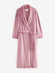 Pink Supersoft Ribbed Dressing Gown - Image 5 of 6