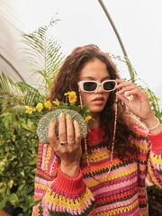 Accessorize White Soft Rectangle Sunglasses - Image 1 of 4