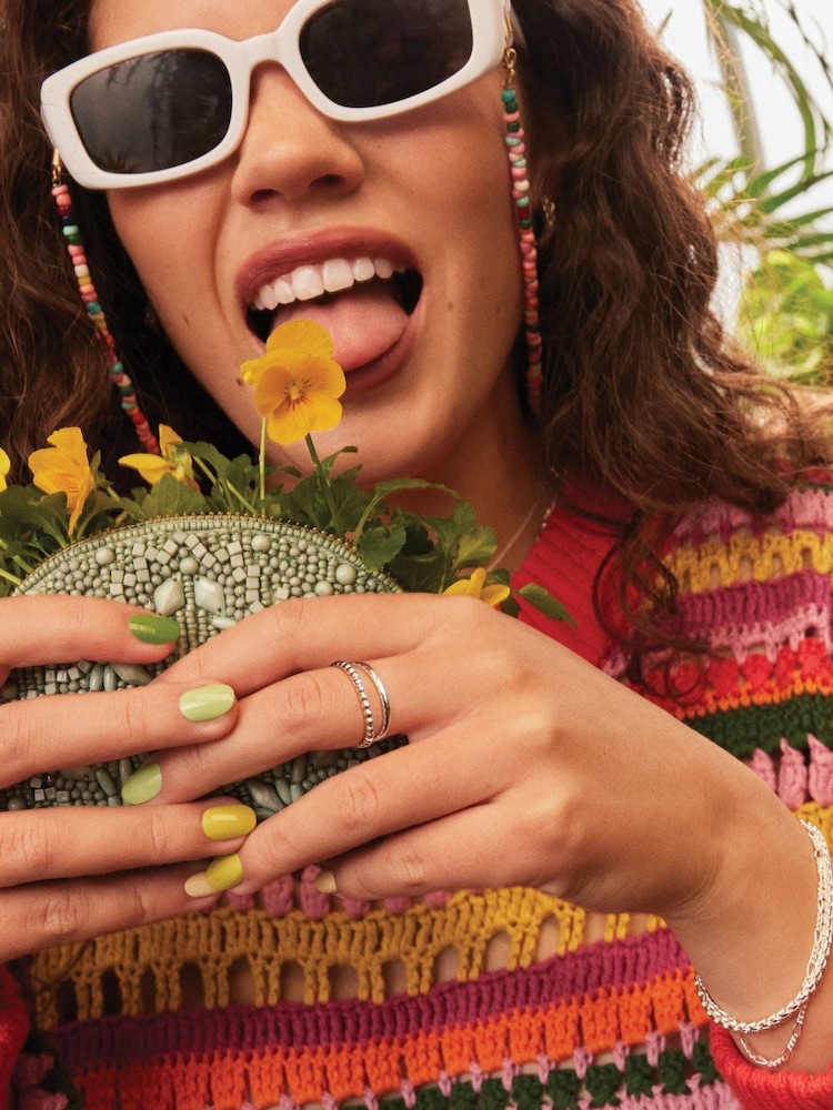 Accessorize White Soft Rectangle Sunglasses - Image 2 of 4