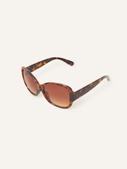 Accessorize Brown Wide Arm Tortoiseshell Square Sunglasses - Image 3 of 4