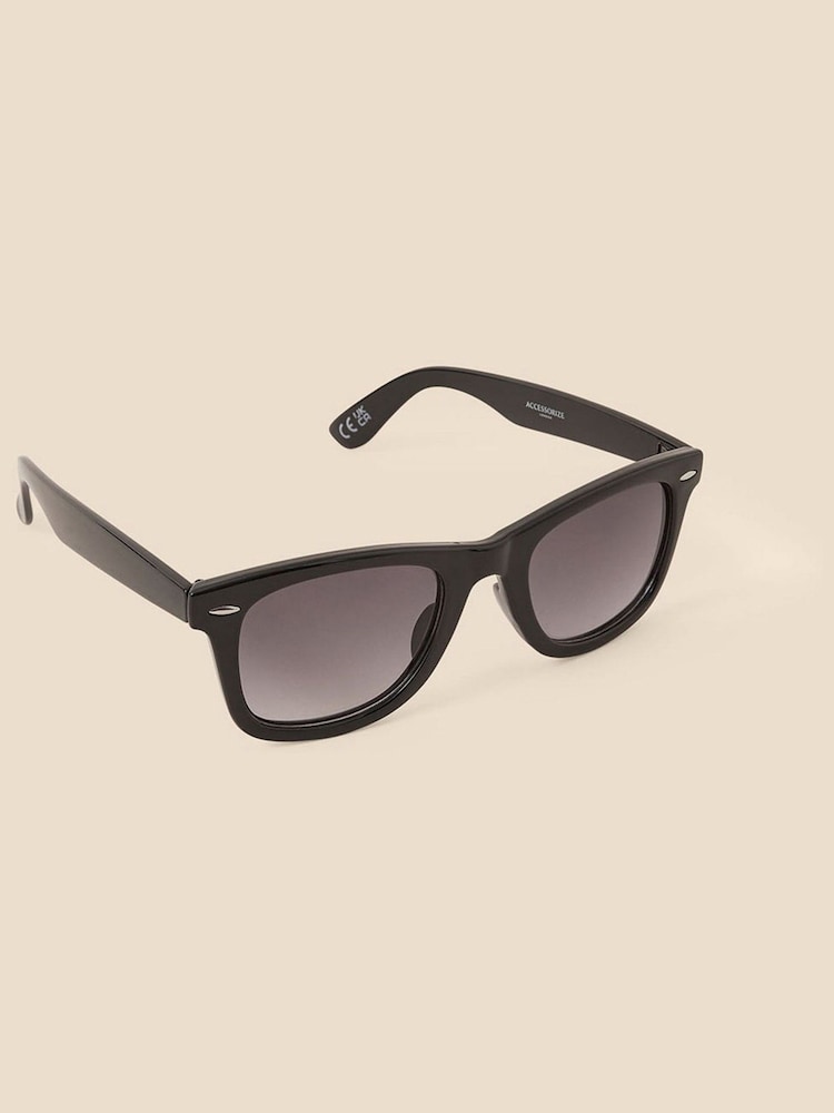 Accessorize Black Classic Flat Top Sunglasses - Image 1 of 2 Accessorize Black Classic Flat Top Sunglasses - Image 1 of 2