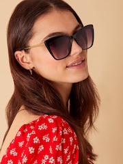 Accessorize משקפי שמש בצורת עיני חתול עם זרועות דקות - Image 2 of 2