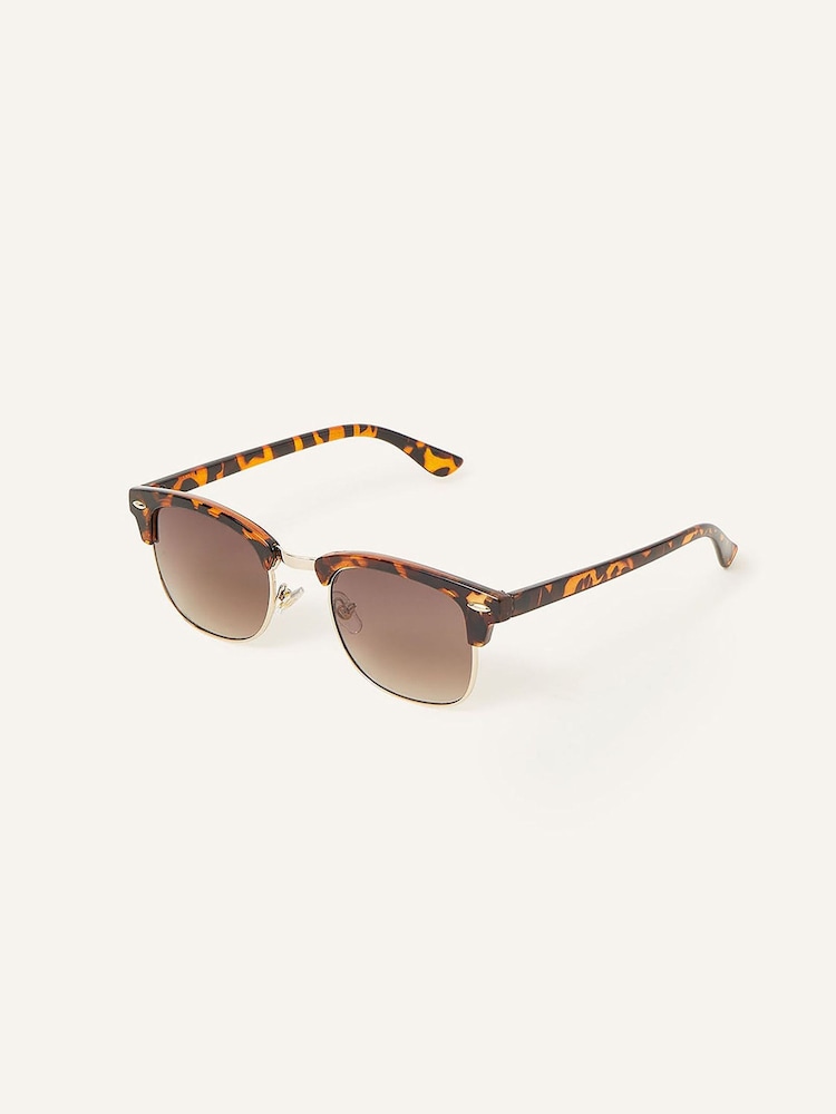 Accessorize Brown Classic Square Tortoiseshell Sunglasses - Image 1 of 2