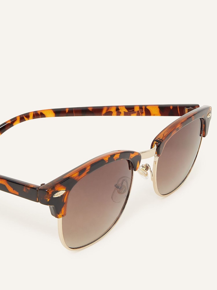 Accessorize Brown Classic Square Tortoiseshell Sunglasses - Image 2 of 2