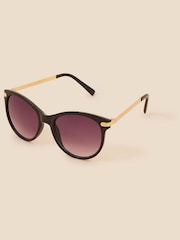 Accessorize Black Metal Arm Classic Sunglasses - Image 1 of 2