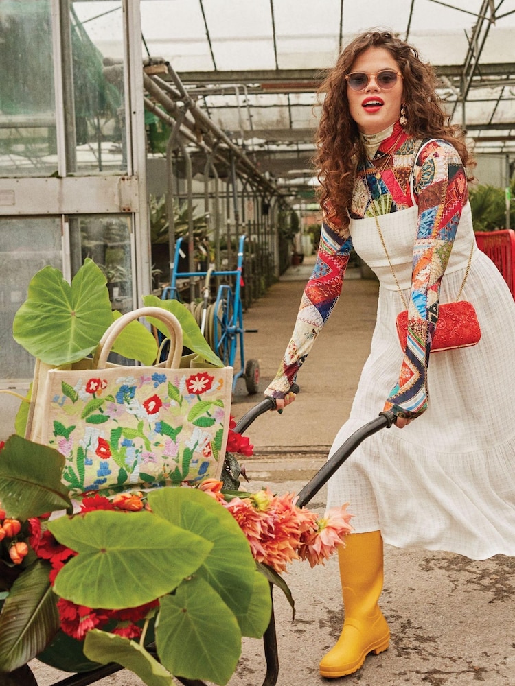 Obleka naravne barve s paščki in pentljo zadaj Accessorize - Slika 1 iz 3