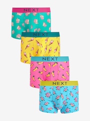 Bright Fun Animal Food Print 4 pack Hipsters - Image 1 of 3