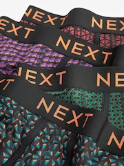 Black/Bronze Pattern Motionflex A-Fronts Boxers 4 Pack - Image 7 of 7