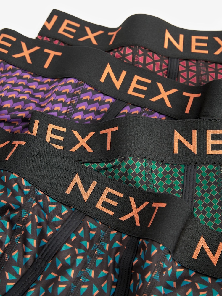 Black/Bronze Pattern Motionflex A-Fronts Boxers 4 Pack - Image 7 of 7