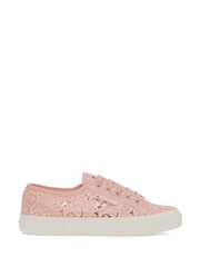 Superga Pink 2750 Macrame Lace Trainers - Image 1 of 5