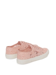 Superga Pink 2750 Macrame Lace Trainers - Image 3 of 5