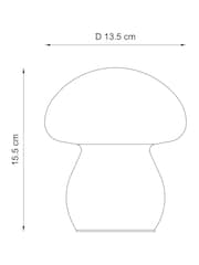 White Confetti Toadstool Battery Operated Glass Feature Light - Image 5 of 8