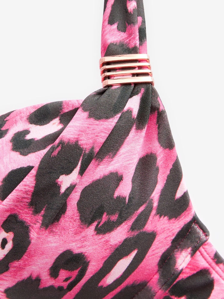 Leopard, pink - Gepolstertes, figurformendes, verdrahtetes Neckholder-Bikini-Top - Bild 5 von 5 Leopard, pink - Gepolstertes, figurformendes, verdrahtetes Neckholder-Bikini-Top - Bild 5 von 5