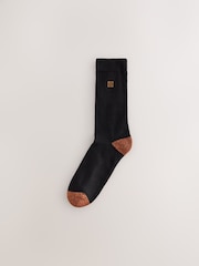 Black Mineral Blue/ Green Heel Cushioned Sole Comfort Socks 5 Pack - Image 3 of 8