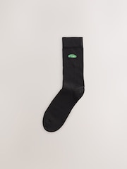 Black Car Embroidered Socks 5 Pack - Image 8 of 9