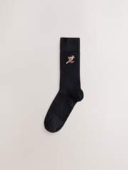 Actividad de Animal en Navidad Negro - Calcetines bordados 5 Pack - Imagen 5 de 9