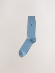 Rich Blue/ Red Initial Embroidered Lasting Fresh Socks 5 Pack - Image 3 of 9