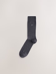 Rich Blue/ Red Initial Embroidered Lasting Fresh Socks 5 Pack - Image 7 of 9