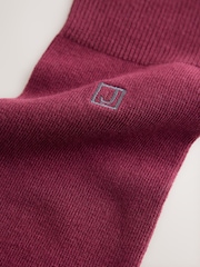 Rich Blue/ Red Initial Embroidered Lasting Fresh Socks 5 Pack - Image 9 of 9