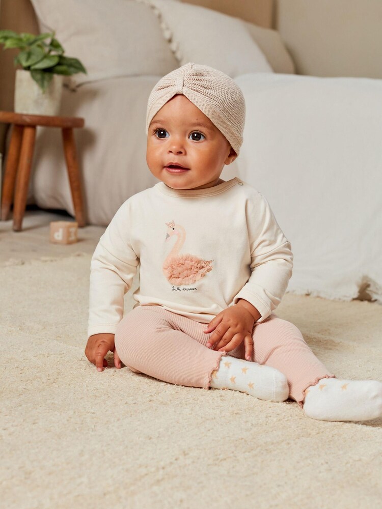 Mink Brown Sparkle Baby Knitted Turban Hat (0mths-2yrs) - Image 2 of 4