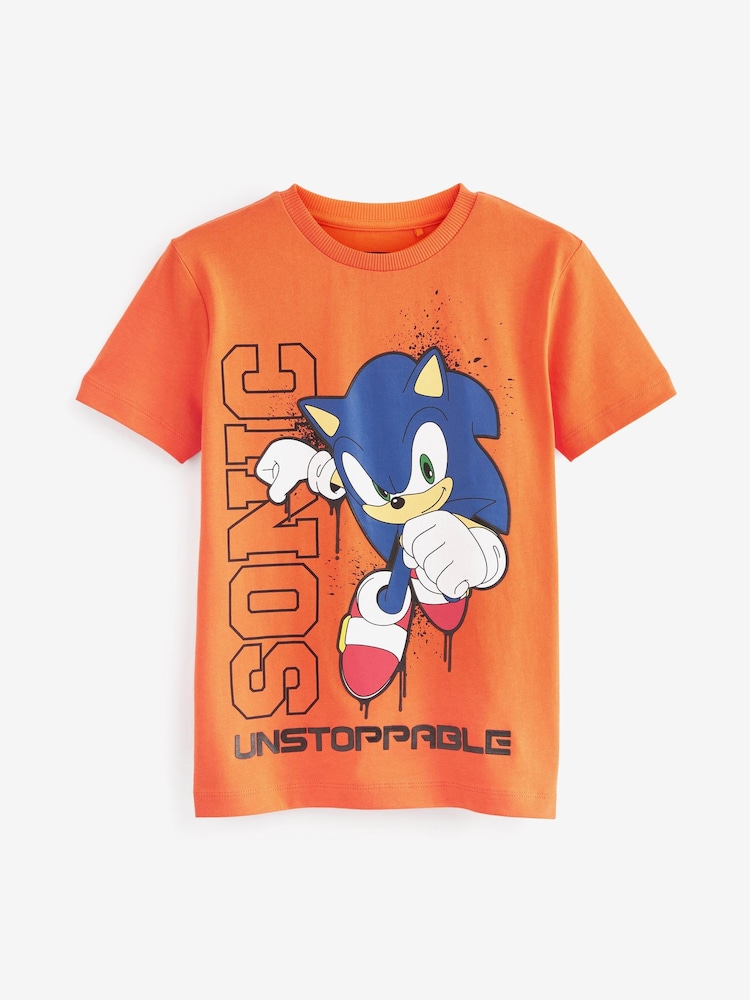 Orange Sonic Gaming License T-Shirt (3-16yrs) - Image 1 of 2