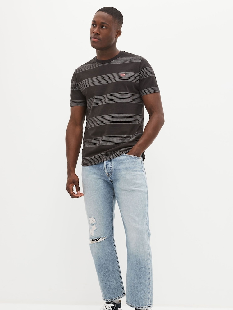 Levi's Mid Blue Levis 501 93 Straight Crop Jeans - Image 2 of 6
