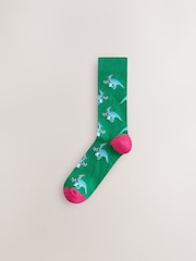 Bright Blue/ Yellow Party Dinosaur - Lot de 8 paires de chaussettes à motifs - Image 6 sur 11