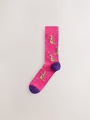 Bright Blue/ Yellow Party Dinosaur - Lot de 8 paires de chaussettes à motifs - Image 7 sur 11