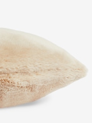 Light Natural Soft To Touch Plush 59 x 59cm Faux Fur Cushion - Image 3 of 6