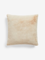 Light Natural Soft To Touch Plush 59 x 59cm Faux Fur Cushion - Image 5 of 6