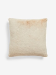 Light Natural Soft To Touch Plush 59 x 59cm Faux Fur Cushion - Image 6 of 6