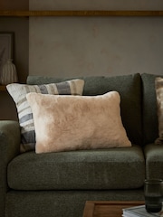 Light Natural Soft To Touch Plush 40 x 59cm Faux Fur Cushion - Image 1 of 4