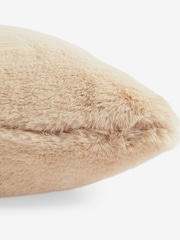 Light Natural Soft To Touch Plush 40 x 59cm Faux Fur Cushion - Image 4 of 4