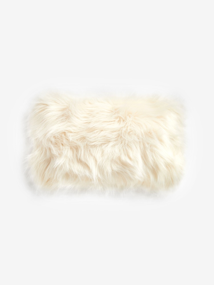 Coussin long en fausse fourrure - Image 3 of 5