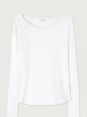 Branco - Camiseta American Vintage 100% algodão gola canoa manga comprida - Imagem 5 de 5