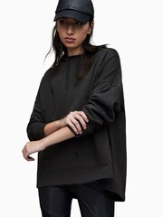 AllSaints Black As Etie Hoodie - Image 1 of 7