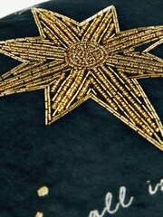 Подушка с рождественскими звездами и отделкой - Изображение 4 из 4