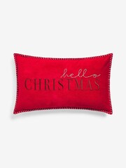 Red Hello Christmas Cushion - Image 2 of 4