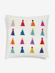 Multi Bright Christmas Tree Cushion - Image 3 of 4