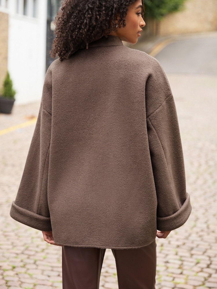 Brown Scarf Coat - Image 2 of 7 Brown Scarf Coat - Image 2 of 7