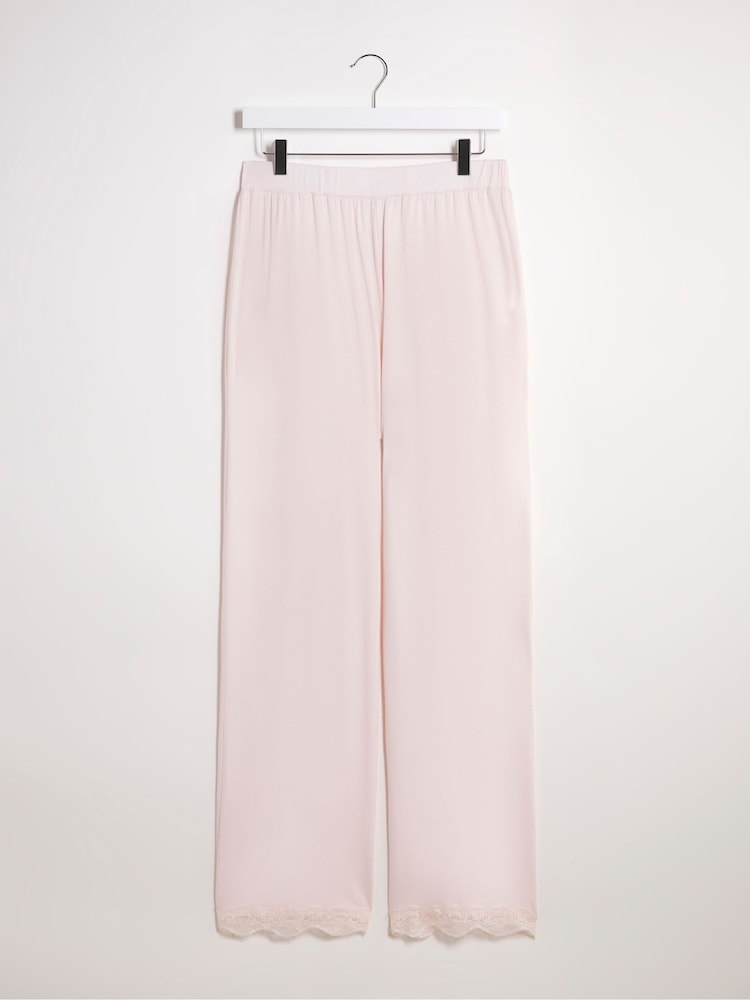 Simply Be Pink Luna Lace Pyjama Set - Image 6 of 6