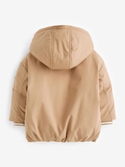 Rjava - Teddy Padded jakna; suknjič with (sintetična tkanina) borg Lined Hood (3mths-7yrs) - Slika 6 iz 8