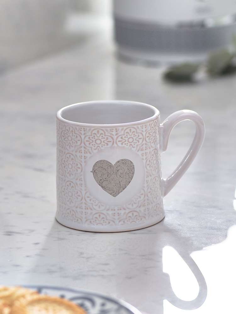 Natural Monogram Tile Pattern Mug - Image 2 of 5