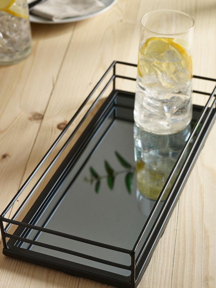 Black Rectangle Mirror Tray - Image 2 of 3