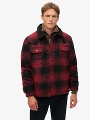 Superdry Red Merchant Wool Chore Coat Jacket - Image 1 of 8