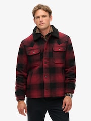 Superdry Red Merchant Wool Chore Coat Jacket - Image 9 of 13