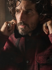Superdry Red Merchant Wool Chore Coat Jacket - Image 11 of 13